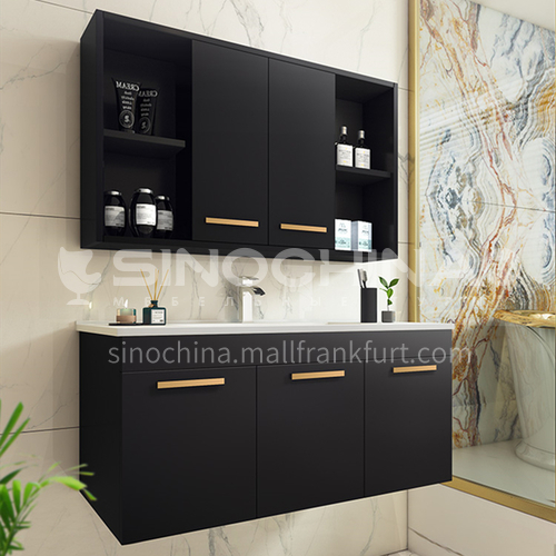 Classic black modern style solid wood bathroom vanity cabinet #lg752